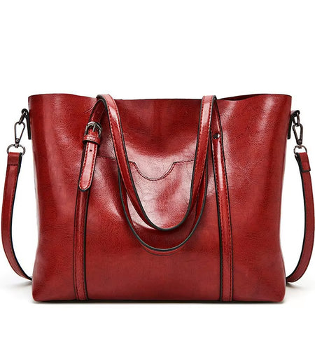 Shoulder Bags for Women Oil Wax Leather Handbag Tote Crossbody Bag Vintage Satchels Women Bags Designer Handbag High Quality