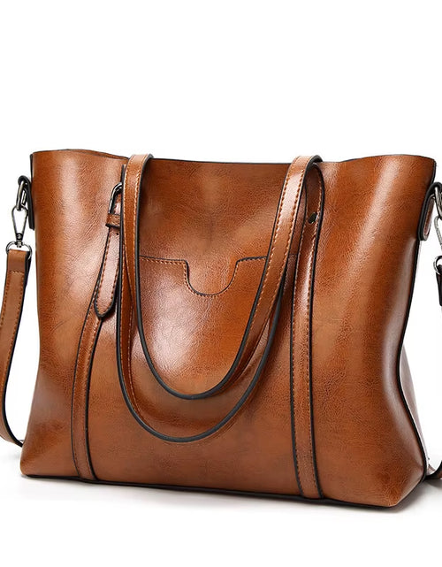 Load image into Gallery viewer, Shoulder Bags for Women Oil Wax Leather Handbag Tote Crossbody Bag Vintage Satchels Women Bags Designer Handbag High Quality
