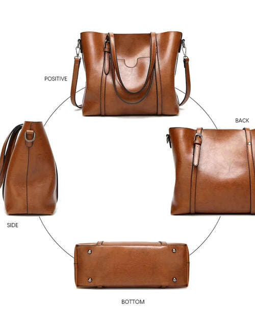 Load image into Gallery viewer, Shoulder Bags for Women Oil Wax Leather Handbag Tote Crossbody Bag Vintage Satchels Women Bags Designer Handbag High Quality
