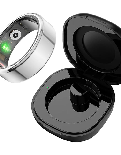 Load image into Gallery viewer, -R02 Smart Ring with Charging Case for Men Women, Battery Life, 39 Days, Health Monitor, 5ATM Waterproof, Multi-Sport Mode
