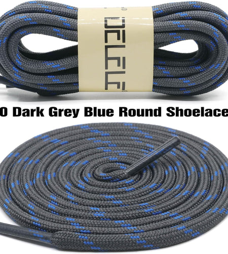 round Work Boot Laces: Heavy Duty Hiking Shoe Laces for Boots 2 Pair