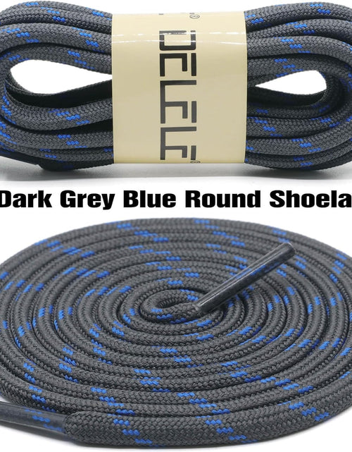 Load image into Gallery viewer, round Work Boot Laces: Heavy Duty Hiking Shoe Laces for Boots 2 Pair
