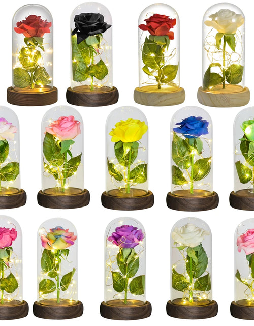 Load image into Gallery viewer, Gifts for Her Beauty and the Beast Eternal Rose in Glass Dome Artificial Forever Flower LED Light Mothers Day Gifts for Women
