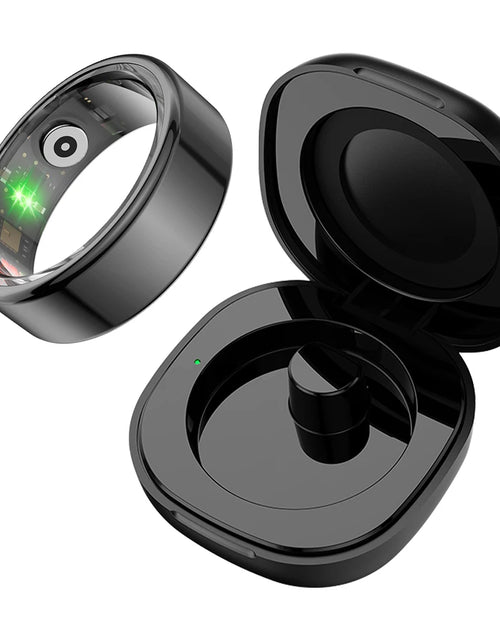 Load image into Gallery viewer, -R02 Smart Ring with Charging Case for Men Women, Battery Life, 39 Days, Health Monitor, 5ATM Waterproof, Multi-Sport Mode
