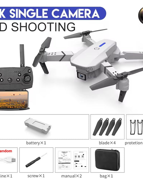 Load image into Gallery viewer, KDBFA 2024 New E88 Pro WIFI FPV Drone Wide Angle HD 4K 1080P Camera Height Hold RC Foldable Quadcopter Dron Helicopter Toys Gift
