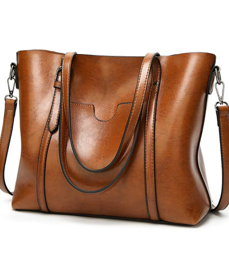 Shoulder Bags for Women Oil Wax Leather Handbag Tote Crossbody Bag Vintage Satchels Women Bags Designer Handbag High Quality