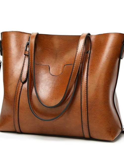 Load image into Gallery viewer, Shoulder Bags for Women Oil Wax Leather Handbag Tote Crossbody Bag Vintage Satchels Women Bags Designer Handbag High Quality
