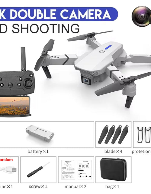 Load image into Gallery viewer, KDBFA 2024 New E88 Pro WIFI FPV Drone Wide Angle HD 4K 1080P Camera Height Hold RC Foldable Quadcopter Dron Helicopter Toys Gift
