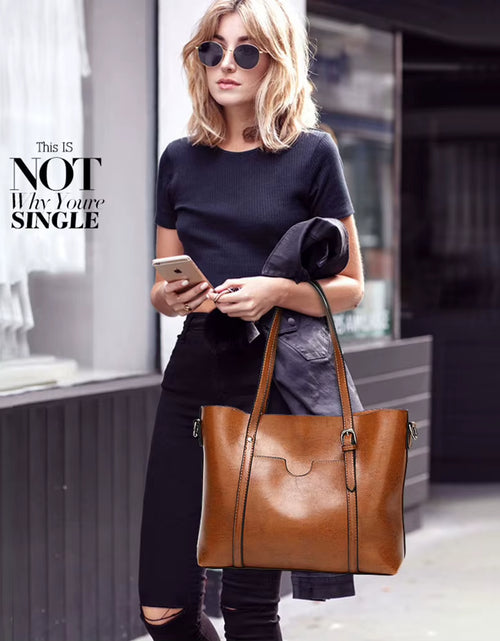Load image into Gallery viewer, Shoulder Bags for Women Oil Wax Leather Handbag Tote Crossbody Bag Vintage Satchels Women Bags Designer Handbag High Quality
