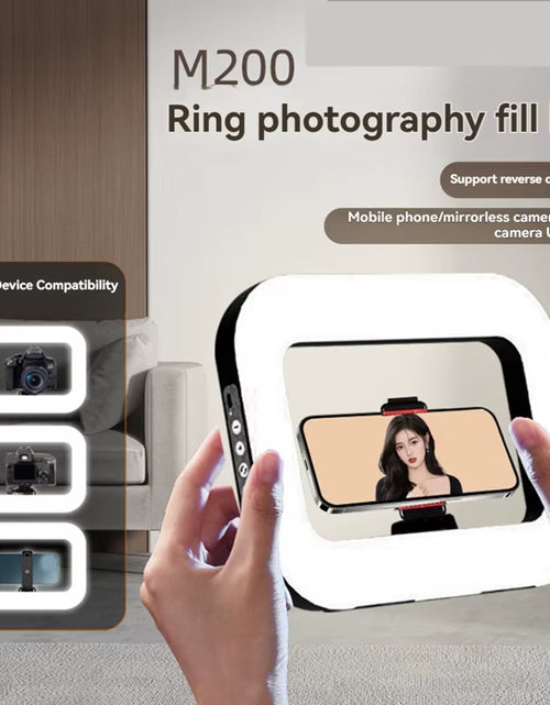 Load image into Gallery viewer, Glowpro Handheld LED Ring Light – Rechargeable Portable Fill Light for Perfect Selfies, Live Broadcasts &amp; Photography
