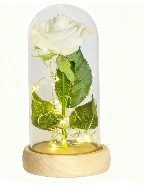 Load image into Gallery viewer, Gifts for Her Beauty and the Beast Eternal Rose in Glass Dome Artificial Forever Flower LED Light Mothers Day Gifts for Women
