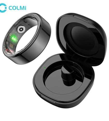 -R02 Smart Ring with Charging Case for Men Women, Battery Life, 39 Days, Health Monitor, 5ATM Waterproof, Multi-Sport Mode