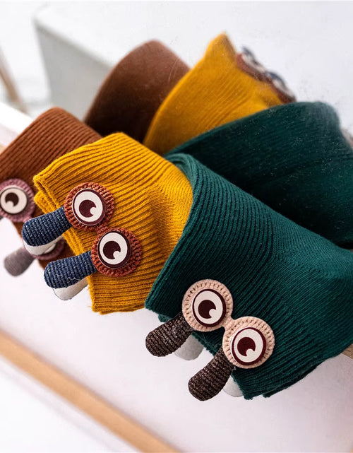 Load image into Gallery viewer, New Women'S Spring Summer Cartoon 3D Big Eyes Rabbit Eared Short Tube Socks Novelty Funny Soft Cotton Ankle Sokken Gift
