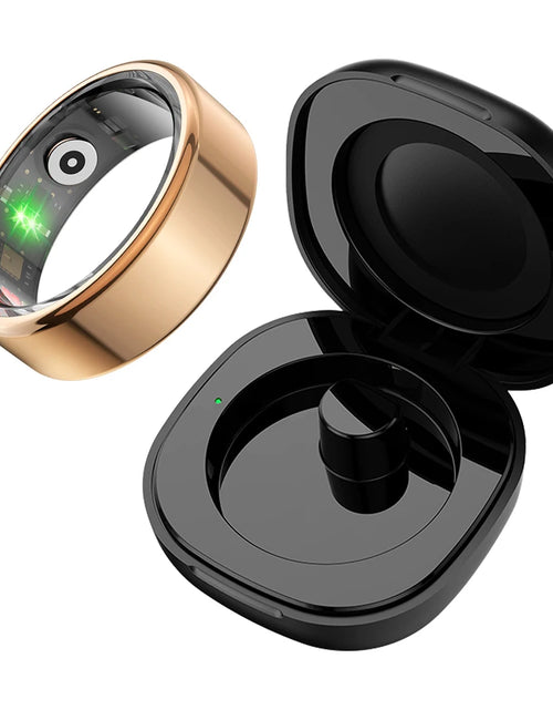 Load image into Gallery viewer, -R02 Smart Ring with Charging Case for Men Women, Battery Life, 39 Days, Health Monitor, 5ATM Waterproof, Multi-Sport Mode
