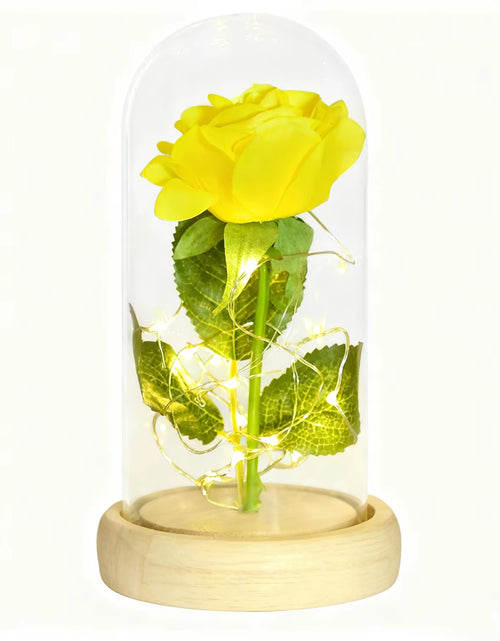 Load image into Gallery viewer, Gifts for Her Beauty and the Beast Eternal Rose in Glass Dome Artificial Forever Flower LED Light Mothers Day Gifts for Women
