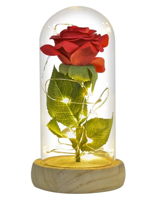 Load image into Gallery viewer, Gifts for Her Beauty and the Beast Eternal Rose in Glass Dome Artificial Forever Flower LED Light Mothers Day Gifts for Women
