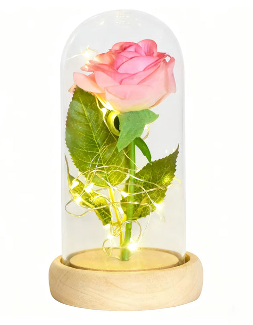 Load image into Gallery viewer, Gifts for Her Beauty and the Beast Eternal Rose in Glass Dome Artificial Forever Flower LED Light Mothers Day Gifts for Women
